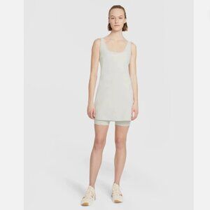 Nike Bliss Luxe Tank Romper Training Tennis Dress Light Bone Size S